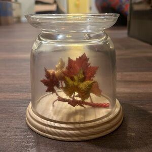 Bath&Body Works Fall leaves 🍁 glass 3wick candle holder
